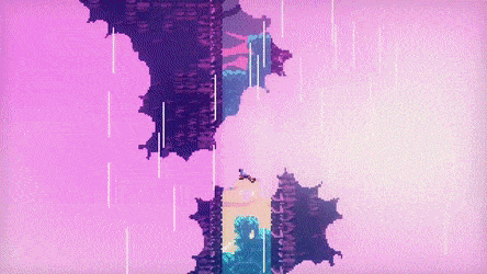 A gif of various Celeste levels