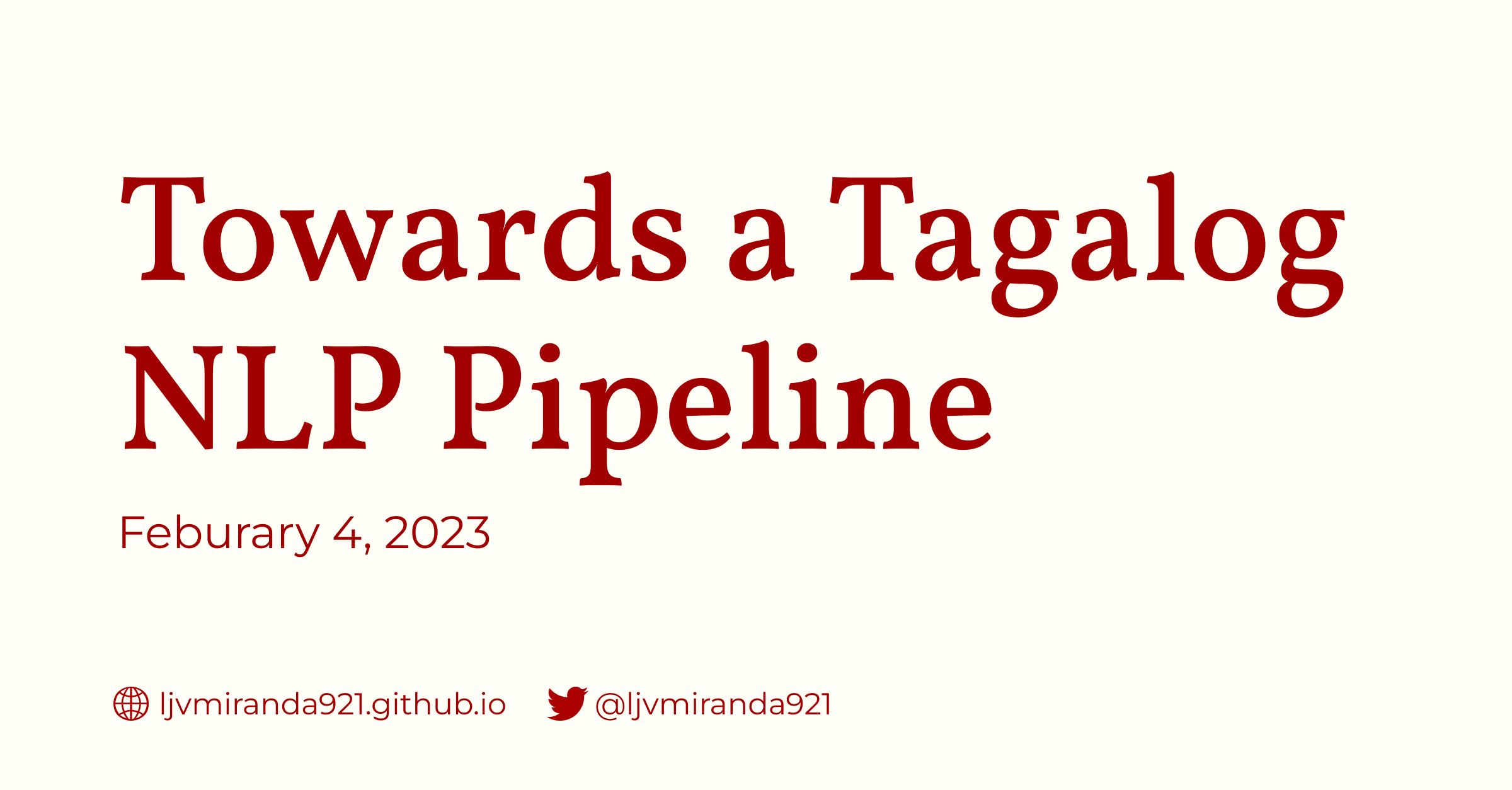 Towards A Tagalog NLP Pipeline